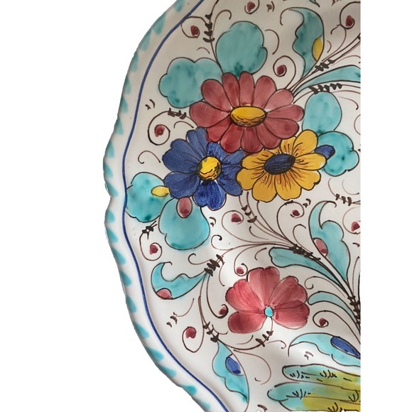 Set Of 2 Perugia Italy Floral Dinner Plates In EUC - Picture 7 of 7